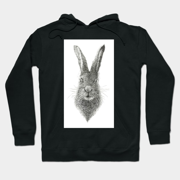 the serious hare Hoodie by David Dots